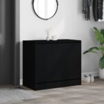 vidaXL Botník čierny 80x42x69 cm kompozitné drevo – Obrázok 3