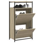 vidaXL Botník dub sonoma 60x34x112 cm kompozitné drevo