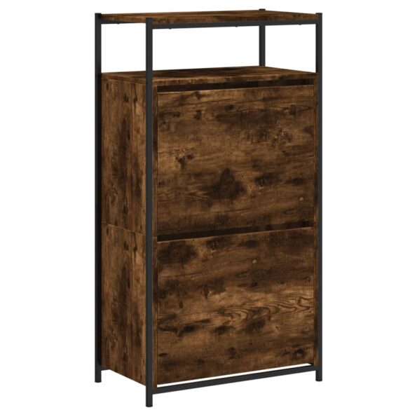 vidaXL Botník dymový dub 60x34x112 cm kompozitné drevo – Obrázok 4