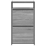 vidaXL Botník sivý dub sonoma 60x34x112 cm kompozitné drevo – Obrázok 5