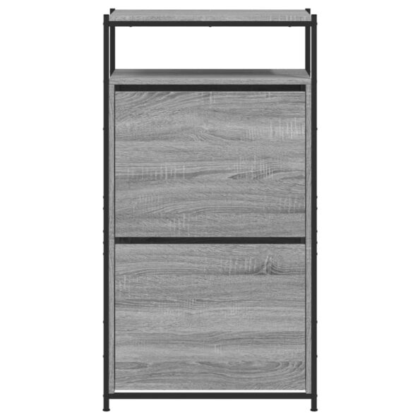 vidaXL Botník sivý dub sonoma 60x34x112 cm kompozitné drevo – Obrázok 5