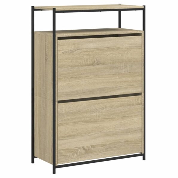 vidaXL Botník dub sonoma 75x34x112 cm kompozitné drevo – Obrázok 4