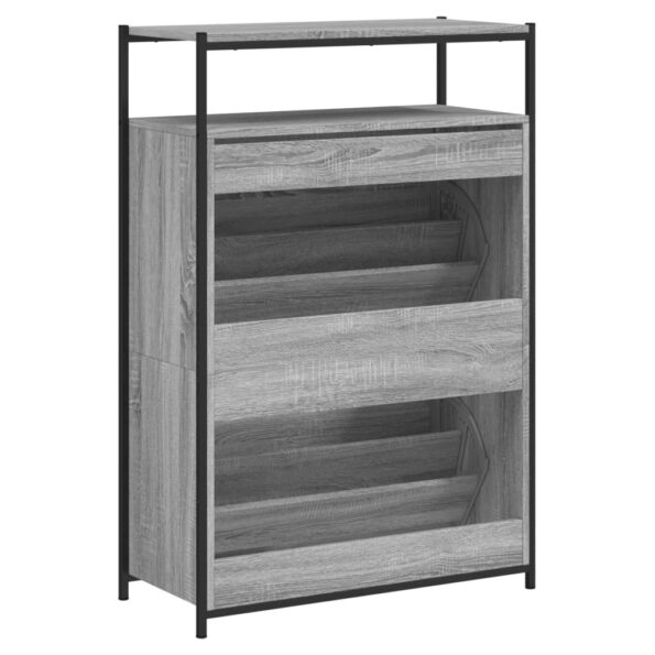 vidaXL Botník sivý dub sonoma 75x34x112 cm kompozitné drevo – Obrázok 7