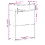 vidaXL Botník sivý dub sonoma 75x34x112 cm kompozitné drevo – Obrázok 9