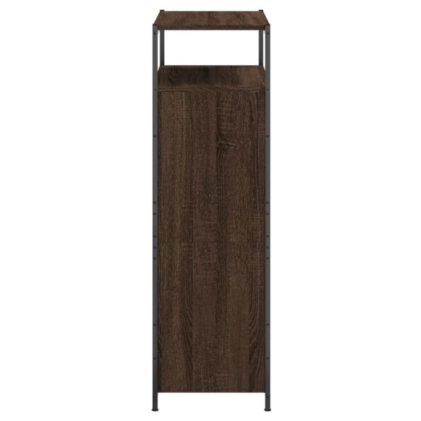 vidaXL Botník hnedý dub 75x34x112 cm kompozitné drevo – Obrázok 6