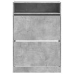 vidaXL Botník s 2 výklopnými zásuvkami betónový sivý 80x34x116 cm – Obrázok 6