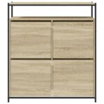 vidaXL Botník so 4 výklopnými zásuvkami dub sonoma 100x34x112 cm – Obrázok 6