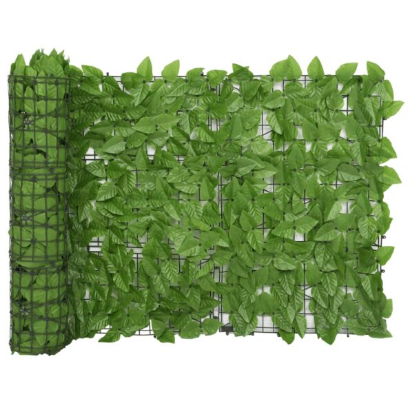 vidaXL Balkónová zástena so zelenými listami 600x75 cm – Obrázok 2