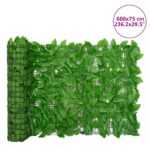 vidaXL Balkónová zástena so zelenými listami 600x75 cm – Obrázok 6