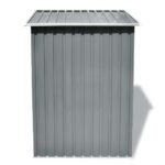 vidaXL Záhradná kôlňa, sivá, kov 204x132x186 cm – Obrázok 5