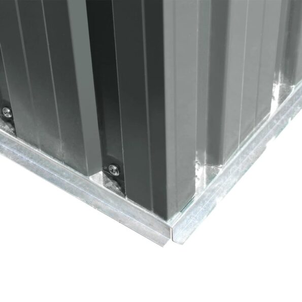 vidaXL Záhradná kôlňa, sivá, kov 204x132x186 cm – Obrázok 7