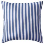 vidaXL Vankúše do exteriéru 4 ks pruhované 45x45cm tmavomodré – Obrázok 3