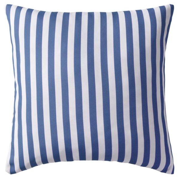 vidaXL Vankúše do exteriéru 4 ks pruhované 45x45cm tmavomodré – Obrázok 3