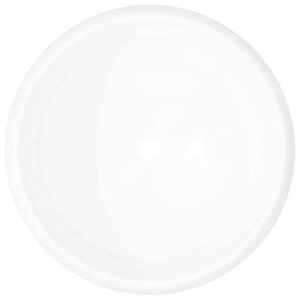 vidaXL Umývadlo, okrúhle, keramika, biele 40x15 cm – Obrázok 3