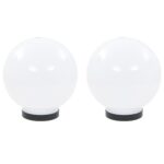 vidaXL LED lampy v tvare gule 2 ks, 20 cm, PMMA – Obrázok 2