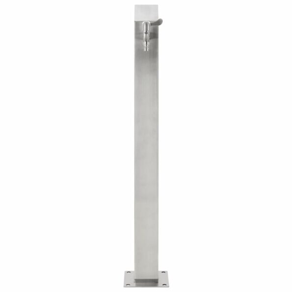 vidaXL Záhradný stĺpik na vodu, nehrdzavejúca oceľ, štvorcový 95 cm – Obrázok 2