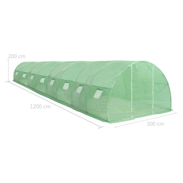 vidaXL Skleník 36 m² 1200x300x200 cm – Obrázok 11