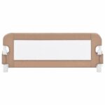 vidaXL Zábrana na detskú posteľ, sivohnedá 102x42 cm, polyester – Obrázok 3