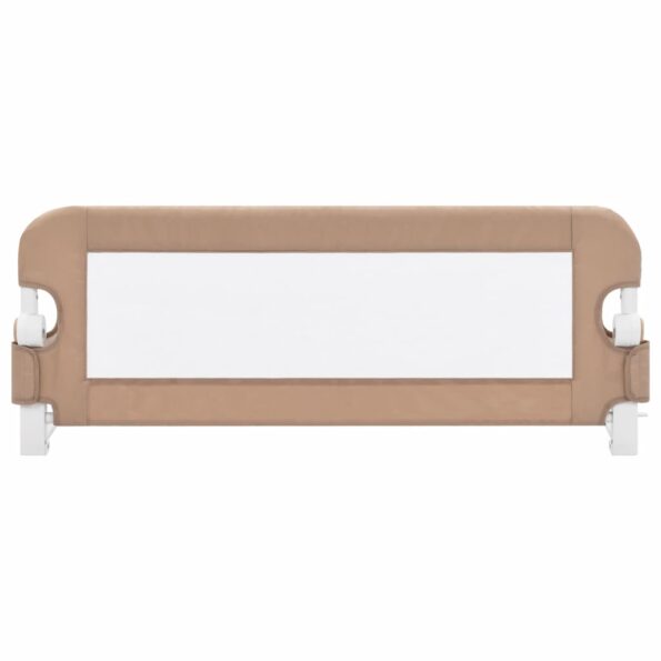 vidaXL Zábrana na detskú posteľ, sivohnedá 102x42 cm, polyester – Obrázok 3