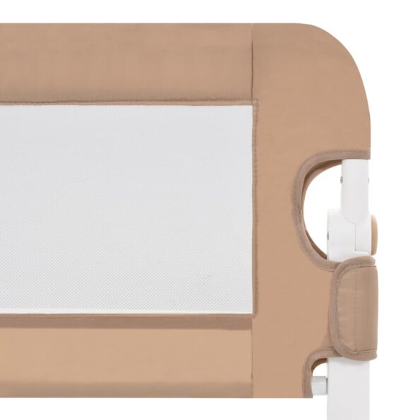 vidaXL Zábrana na detskú posteľ, sivohnedá 102x42 cm, polyester – Obrázok 5