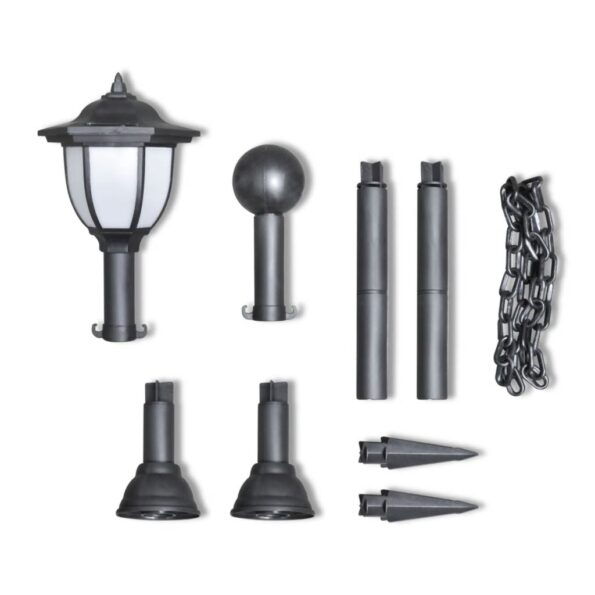 Reťazový plot s 2 solárne LED lampy – Obrázok 3
