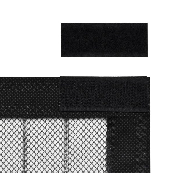 vidaXL Čierny záves proti hmyzu so suchými zipsami 210x100cm 2ks – Obrázok 5