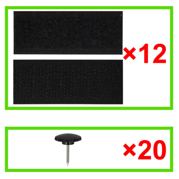 vidaXL Čierny záves proti hmyzu so suchými zipsami 210x100cm 2ks – Obrázok 7
