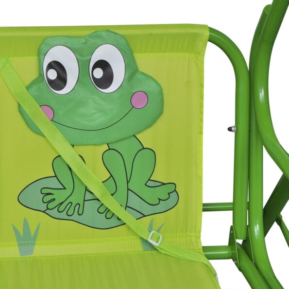 vidaXL Zelená detská hojdačka – Obrázok 4