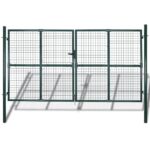 vidaXL Dvojkrídlová plotová brána 300x150 cm, práškovo lakovaná oceľ