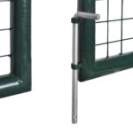 vidaXL Dvojkrídlová plotová brána 300x150 cm, práškovo lakovaná oceľ – Obrázok 6
