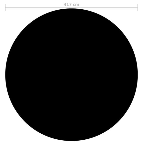 vidaXL Bazénová plachta, čierna 417 cm, PE – Obrázok 3