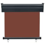 vidaXL Bočná markíza na balkón 80x250 cm, hnedá – Obrázok 4