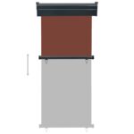 vidaXL Bočná markíza na balkón 80x250 cm, hnedá – Obrázok 5