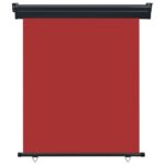 vidaXL Bočná markíza na balkón 145x250 cm, červená – Obrázok 2