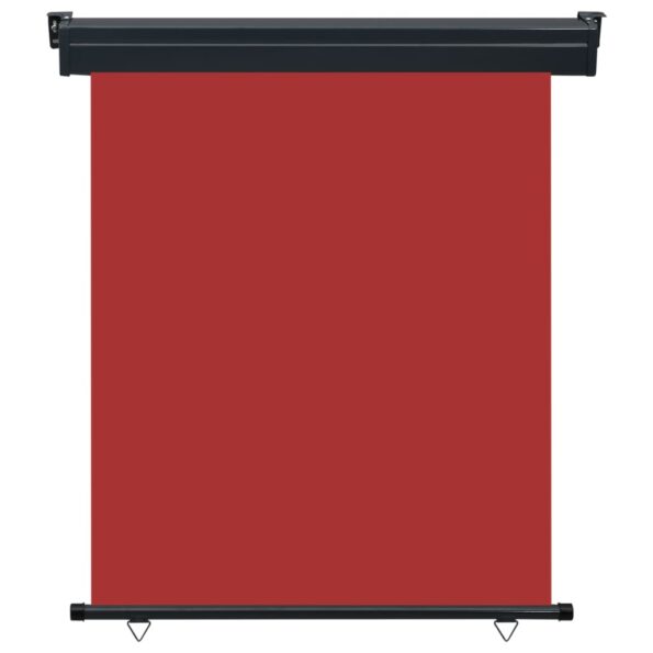 vidaXL Bočná markíza na balkón 145x250 cm, červená – Obrázok 2