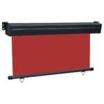 vidaXL Bočná markíza na balkón 145x250 cm, červená – Obrázok 3