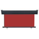 vidaXL Bočná markíza na balkón 145x250 cm, červená – Obrázok 4