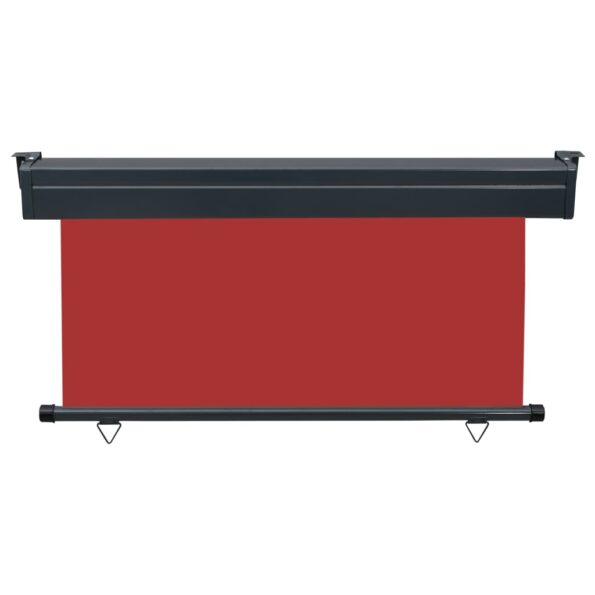 vidaXL Bočná markíza na balkón 145x250 cm, červená – Obrázok 4