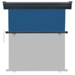 vidaXL Bočná markíza na balkón 165x250 cm, modrá – Obrázok 5