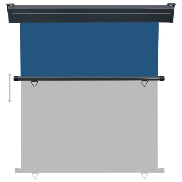 vidaXL Bočná markíza na balkón 165x250 cm, modrá – Obrázok 5