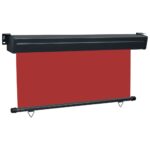 vidaXL Bočná markíza na balkón 165x250 cm, červená – Obrázok 3
