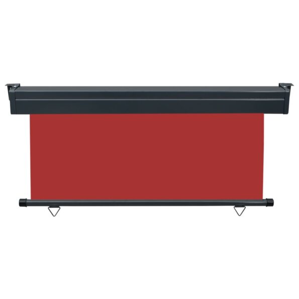 vidaXL Bočná markíza na balkón 165x250 cm, červená – Obrázok 4