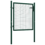vidaXL Oceľová plotová brána 100x75 cm zelená – Obrázok 2