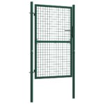 vidaXL Oceľová plotová brána 100x150 cm zelená – Obrázok 2