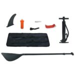vidaXL Nafukovací Stand up paddleboard s plachtou, červeno biely – Obrázok 11