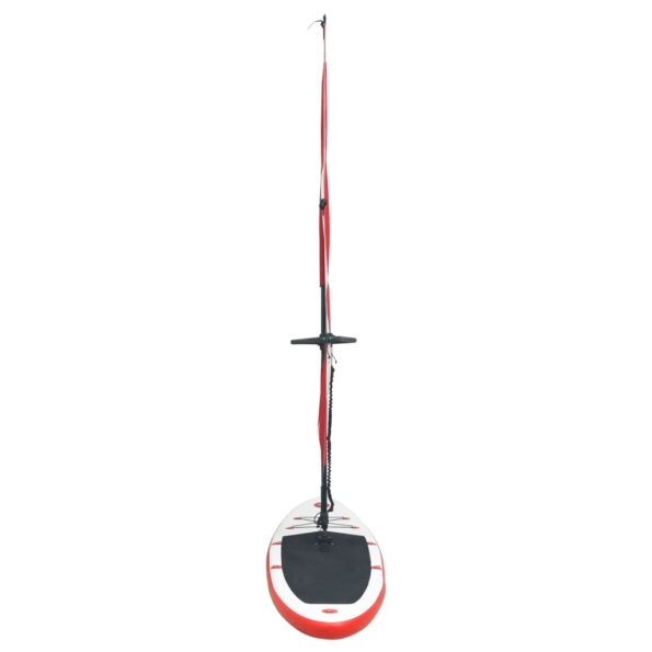 vidaXL Nafukovací Stand up paddleboard s plachtou, červeno biely – Obrázok 4