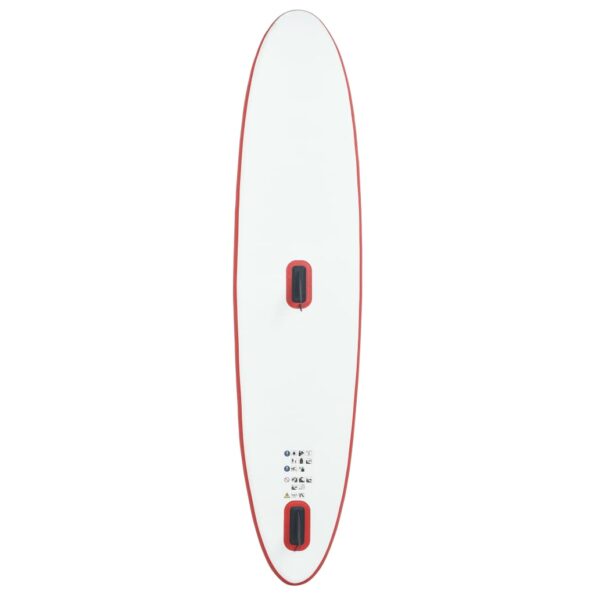 vidaXL Nafukovací Stand up paddleboard s plachtou, červeno biely – Obrázok 6