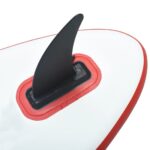 vidaXL Nafukovací Stand up paddleboard s plachtou, červeno biely – Obrázok 7