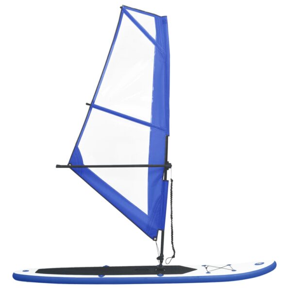 vidaXL Nafukovací Stand up paddleboard s plachtou, modro biely – Obrázok 2