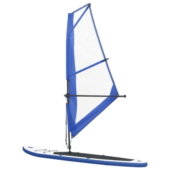 vidaXL Nafukovací Stand up paddleboard s plachtou, modro biely – Obrázok 3